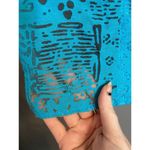 White Stag bright blue burnout button up blouse Photo 2