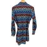 NWT Panhandle Rough Stock Belted Shirt Dress M Aztec Western Pearl Snap M Rodeo White Size M Photo 3