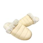 Vionic  Slippers Size 6.5 Cream Josephine Faux Fur Slip On Winter Comfy Shoes Photo 5
