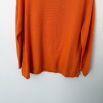 [J. Jill] Sunset Orange Textured Cotton Blend Cowl Neck Sweater Cozy Fall Sz 3X Photo 5