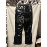 7 For All Mankind NWOT  Women’s Black Faux Leather Easy Trouser Wide Leg Small Photo 3