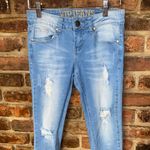Vip Jeans VIP Faded Light Wash Blue Distressed Denim Skinny Jeans Women's Size 0 Photo 1
