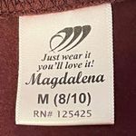 Magdalena Womens Maroon Fit and Flare Sleeveless Dress USA Made Medium 8/10 Red Photo 4