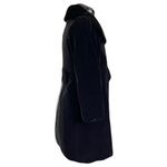 Marc Jacobs Black Velvet Faux Fur Collar Crystal Button Satin Lined Coat, Size 4 Photo 5