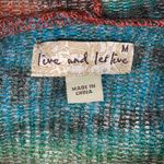 Live and let live Womens Size M Open Front 3/4 Sleeve Hooded Cardigan Sweater Photo 6