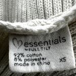 Full Tilt  Essentials Tank Top Cotton Sweater Ribbed V Neck Pullover White XS Photo 1