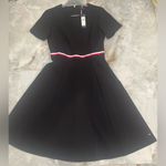 Tommy Hilfiger Black A-Line Midi Dress with Crew Neck Photo 12