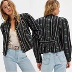 Free People  XL Bohemian Victorian Fusion Sorel Cottage Jacket in Midnight NWT Photo 1