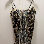 Victoria's Secret  Babydoll Open Tie Front Cami Lingerie Top Black Gold Size S Photo 1