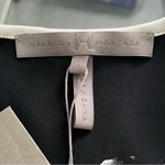 Halston Heritage NWT Silk Blend Sleeveless Blouse Black White Women’s Size Large Photo 2