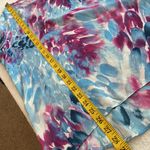 Cato blouse sheer watercolor look bell sleeves w/embellishment keyhole back Sz L Photo 2