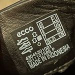 Ecco  Black Leather Woven Slip On Shoes Women’s Size 40 Photo 7