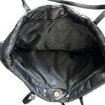 Victoria's Secret Puffer Duffle Tote Faux Leather Black Weekender Bag‎ Quilted Photo 2