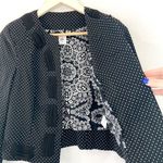 CAbi Cropped Blazer Jacket sz 4 Minimalist Contemporary Rockabilly 3/4 Sleeve Photo 4