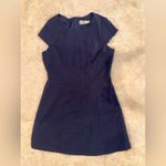 Eliza J NWOT Jewel Neck shirt dress Fit & Flare Dress navy sz 14 Photo 3