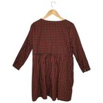 ZARA Women Over Sized Long Sleeve Christmas Plaid Pocket Red M Photo 5