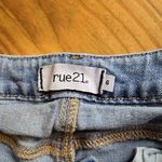 Rue 21 Wide Leg Mid Rise Jeans Womens 6 Baggy Denim Stretch Skater Distressed Blue Photo 6