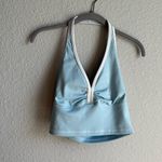 frankie's bikinis 🩵 Sky Blue Lively Halter Sports Bra Photo 2