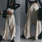 Free People NEW  Head Start Harem Pants Cashmere Beige Small Oversized Tulip Hem Photo 2