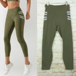 Lorna Jane Lorna Jean Swift Booty Support Ankle Biter Tight Leggings Womens S Olive Green Photo 1