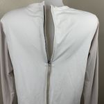 Lululemon  Run Warm Up Crew Long Sleeve 1/2 Zip Back White Dune Women’s Sz 10 Photo 5