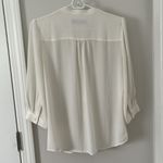 Loft  cream 3/4 sleeve blouse with a few stains in size Small Photo 7