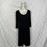 Soma Buttery Soft Jersey Black High Low 3/4 Sleeve Midi Dress Size L NWT Photo 2