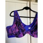 Cacique Lane Bryant Womens Bra 50D Microfiber Unlined High Apex Bra Blue Purple Photo 5