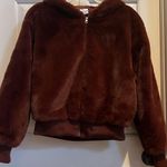 Nike NWT  embroidered fur jacket Photo 2