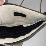 ZARA  Black Leather Minimalist Old Money Gold Chain Clutch Crossbody Wristlet New Photo 8