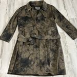 Anthropologie  Roxie Suede Tie Dye Trench Coat Size Small Photo 4