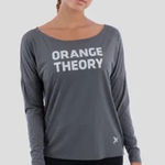 ORANGE THEORY Women's Charcoal Long Sleeve Tee Size XS Photo 0