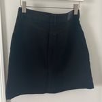 Jack Wills  black denim skirt with full length zipper in size 6 Photo 4