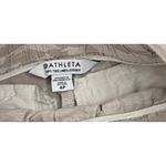Athleta Cabo Tide Linen Drawstring Casual Tan Camo Jogger Pants Size Women's 4 Photo 3