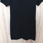 ZARA  Womens Sweater Dress Size M Black Knit Short Sleeve Minimalist Chic Classic Photo 3