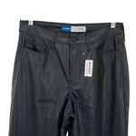 Old Navy  Faux Leather Black Straight Leg Pants OG Loose New Photo 1