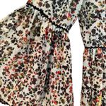 Bhanuna Anthropologie Floral Bell Sleeve Mini Dress Women's 0 Blue Boho Feminine Green Photo 7