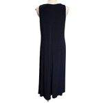 Chico's  Size 1 US M Navy Blue Midi Dress Tank V Neck Slinky Photo 1
