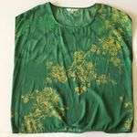CAbi Sleeveless Top Crop Green and Yellow M 597 Photo 0
