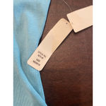 NWT Sharon Young Blue Off Shoulder Beaded Sweater Med Silk Blend Elegant Top Photo 8