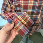 CHAPS Plaid Red Blue Plaid Long Sleeve Button Up Western Rodeo Cowgirl Cotton Photo 4