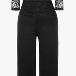 Boutique #115 FORMAL  Wide leg Black Jumpsuit Photo 0