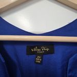 Melissa Paige  Woman Plus Blouse Size 2X Royal Blue Silk Look Wedding Bold Color Photo 4