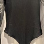 Blue Blush Organza Sleeve Bodysuit Photo 3