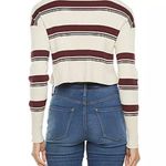 Arizona Jeans Mock Neck Long Sleeve Striped Pullover Sweater Photo 1