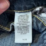 Lucky Brand Vintage Y2K Straight Leg Distressed Blue Jeans Size 14 Boho Grunge Photo 3