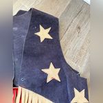 Unique Vintage VTG 1960's 70's Woodstock Fringe Vest RARE Rock Hippie Stars Patriotic Red Blue Photo 15