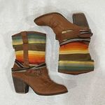 Mossimo Colorful Striped Slouch Boots Size 7.5 Tan Photo 1
