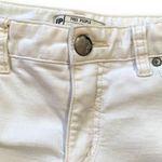 Free People  Jeans Skinny Distressed White Denim Midrise Cropped Photo 3