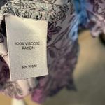 J Jill Floral Print 3/4 Sleeve Top White & Blue Blouse Ladies Photo 6